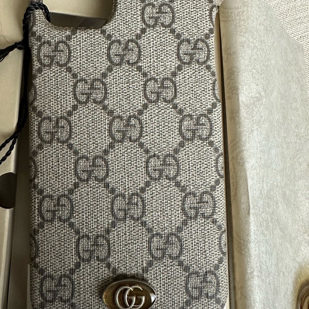 Gucci Beige GG Pattern Phone Case